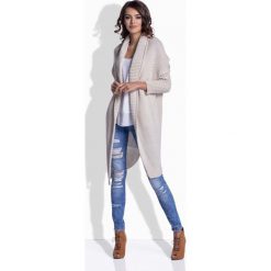 Beżowy Sweter-Narzutka z Szalowym Kołnierzem. Swetry damskie marki Molly.pl. Za 99.90 zł.