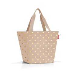 Torba shopper m, metallic dots coffee. Torebki shopper damskie Reisenthel, bez wzorów, z materiału, biznesowe, na ramię, bez dodatków. Za 146.90 zł.