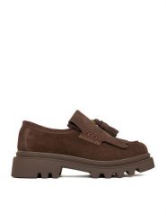 Badura Loafersy EO-ARLETTE-01 Brązowy. Brązowe mokasyny damskie Badura, ze skóry. Za 219.99 zł.