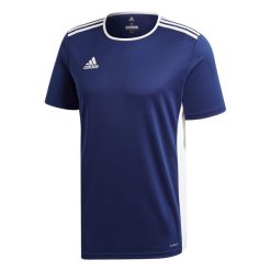 Koszulka piłkarska męska adidas Entrada 18 Jersey. Białe koszulki sportowe męskie Adidas, m, bez wzorów, z jersey, bez kołnierzyka, bez ramiączek, do piłki nożnej. Za 49.99 zł.