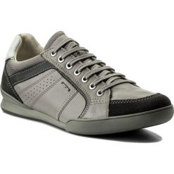 Półbuty GEOX - U Kristof A U620EA 08522 C9031 Stone/Dk Grey. Szare półbuty na co dzień męskie Geox, z materiału. W wyprzedaży za 299.00 zł.