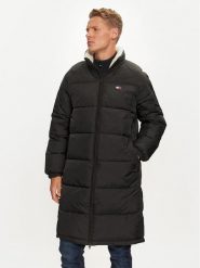 Tommy Jeans Płaszcz zimowy Vail DM0DM20604 Czarny Regular Fit. Czarne płaszcze męskie Tommy Jeans, na zimę, m, bez wzorów, z jeansu, bez kaptura. Za 1,199.00 zł.