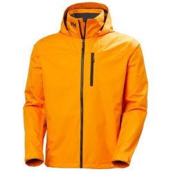 Kurtka wodoodporna Helly Hansen Crew Hooded 2.0. Brązowe kurtki sportowe męskie Helly Hansen, bez wzorów. Za 714.50 zł.