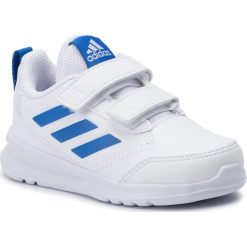 Buty adidas - AltaRun Cf I CM8583 Ftwwht/Blue/Ftwwht. Białe półbuty chłopięce Adidas, bez wzorów, z materiału, bez zapięcia. Za 129.00 zł.