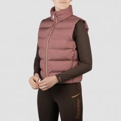 Horka Bodywarmer Daphne - Deep Ruby. Czerwone kurtki damskie Horka, bez wzorów, z puchu, bez kaptura. Za 342.50 zł.
