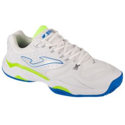 Buty do tenisa męskie Joma TM100S2432C. Białe buty sportowe męskie Joma, z materiału, bez zapięcia, tenisowe. Za 189.99 zł.