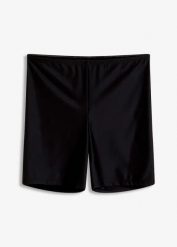 Lekko modelujące sylwetkę spodenki bikini. Czarne bikini damskie bonprix, bez wzorów. Za 99.99 zł.