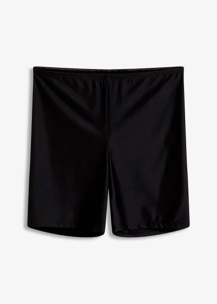 Lekko modelujące sylwetkę spodenki bikini. Czarne bikini damskie bonprix, bez wzorów. Za 99.99 zł.