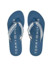 Tommy Hilfiger Japonki Th Webbing Summer Sandal FW0FW09193 Niebieski. Niebieskie klapki damskie Tommy Hilfiger, bez wzorów, z materiału, bez obcasa. Za 169.99 zł.