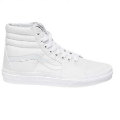 Buty sportowe do chodzenia damskie Vans Sk8-Hi W00. Białe obuwie sportowe damskie Vans, bez wzorów, trekkingowe, Vans SK8. W wyprzedaży za 340.85 zł.