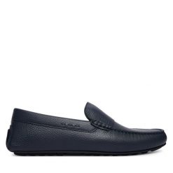 Mokasyny BOSS. Niebieskie mokasyny męskie Boss. Za 849.99 zł.