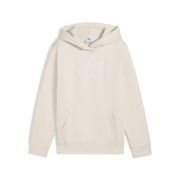 Młodzieżowa bluza z kapturem Essentials Script PUMA. Czerwona bluzy damskie Puma, m, bez wzorów, z dzianiny, z kapturem. Za 133.99 zł.