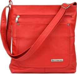 Beltimore Czerwony Beltimore duża damska torebka skórzana A4 pojemna 974. Czerwone torebki do ręki damskie Beltimore, bez wzorów, duże, bez dodatków. Za 199.99 zł.
