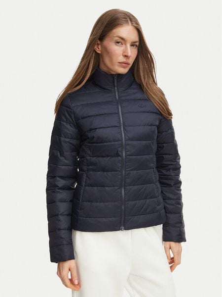 Lacoste Kurtka przejściowa BF0603 Granatowy Regular Fit. Niebieskie kurtki damskie Lacoste, bez wzorów, z syntetyku, bez kaptura. Za 839.99 zł.