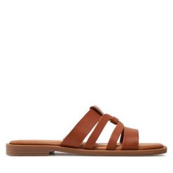 Klapki Tamaris. Brązowe klapki damskie Tamaris, bez wzorów, bez obcasa. Za 219.99 zł.