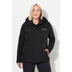 Damskie Kurtka softshell HYPRAR hydrofobowa stretch odblask. Czarne kurtki damskie Ulla Popken, plus size, bez wzorów, z elastanu, bez kaptura. W wyprzedaży za 383.99 zł.
