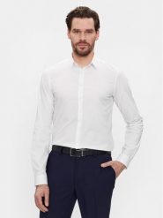 Calvin Klein Koszula K10K112743 Biały Extra Slim Fit. Białe koszule męskie Calvin Klein, m, bez wzorów, z bawełny, biznesowe, bez kołnierzyka, bez ramiączek. Za 339.99 zł.