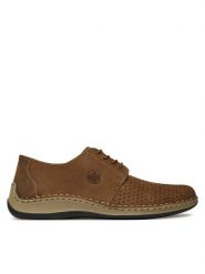 Rieker Półbuty 05226-24 Brązowy. Brązowe półbuty na co dzień męskie Rieker, z nubiku, bez zapięcia. Za 369.99 zł.