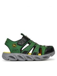 Skechers Sandały Hypno-Splash- 407070L/GNBK Zielony. Zielone sandały chłopięce Skechers, ze skóry, bez zapięcia. Za 179.99 zł.