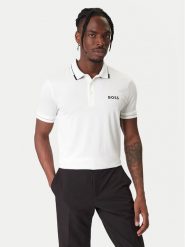 BOSS Polo Paul Pro 50506203 Biały Slim Fit. Białe koszulki polo męskie Boss, m, bez wzorów, z syntetyku, bez ramiączek. Za 499.99 zł.