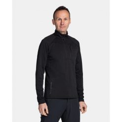 Męska bluza techniczna Kilpi MONTALE-M. Czarne bluzy męskie Kilpi, l, bez wzorów, z materiału, bez kaptura, do biegania. Za 215.49 zł.