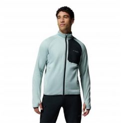 Bluzy sportowa męska Columbia Triple Canyon Grid Fleece. Niebieskie bluzy męskie Columbia, m, bez wzorów, bez kaptura. Za 549.00 zł.