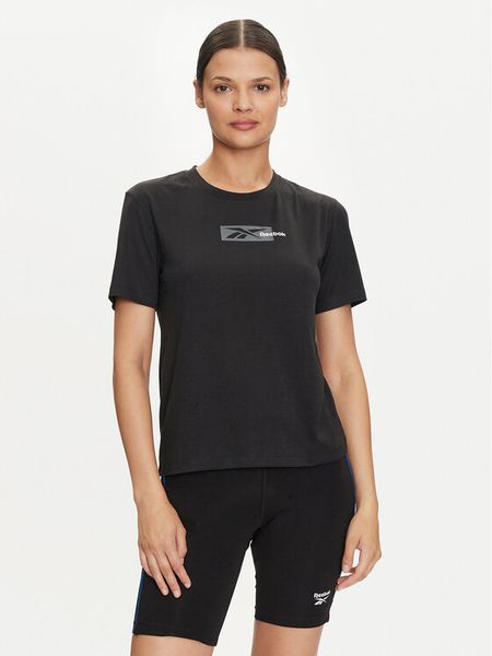 Reebok Koszulka techniczna Id Train Sup Graphic Tee 100035748 Czarny Regular Fit. Czarne koszulki sportowe damskie Reebok, xs, bez wzorów, z wiskozy, bez kołnierzyka, bez ramiączek, na fitness i siłownię. Za 59.99 zł.