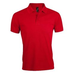 Męska Koszulka Polo Prime. Czerwone koszulki polo męskie SOL'S, l, bez wzorów, sportowe, bez ramiączek. Za 86.99 zł.