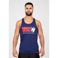 Classic Training Top bez rękawów - Granatowy. Niebieskie buty sportowe męskie GORILLA WEAR, bez zapięcia, na fitness i siłownię. Za 161.00 zł.