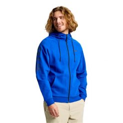 Bluza Z Logo Slam Fz Bluza Z Kapturem Dorosłych. Niebieskie bluzy męskie SLAM, m, bez wzorów, z bawełny, z kapturem. Za 484.99 zł.