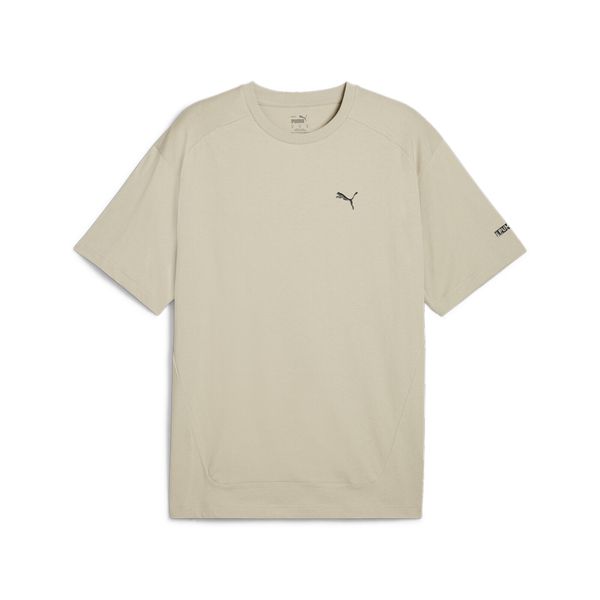 Męska koszulka RAD/CAL PUMA Desert Dust Beige. Brązowe koszulki sportowe męskie Puma, l, bez wzorów, bez kołnierzyka, bez ramiączek, na jogę i pilates. Za 89.99 zł.