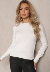 Jasnobeżowy Klasyczny Sweter Porttina. Brązowe swetry damskie Renee, m, bez wzorów, z jeansu, casualowe, bez kołnierzyka, bez ramiączek, długie, bez kaptura. Za 84.99 zł.