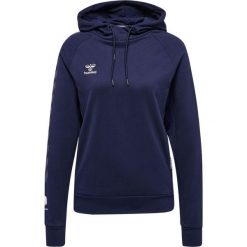 Damska bawełniana bluza z kapturem Hummel Move Grid. Niebieskie bluzy sportowe damskie Hummel, s, bez wzorów, z bawełny, z kapturem, na fitness i siłownię. W wyprzedaży za 226.35 zł.