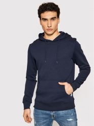 Jack & Jones Bluza Basic 12182537 Granatowy Regular Fit. Niebieskie bluzy męskie Jack & Jones, m, bez wzorów, z bawełny, bez kaptura. Za 149.99 zł.