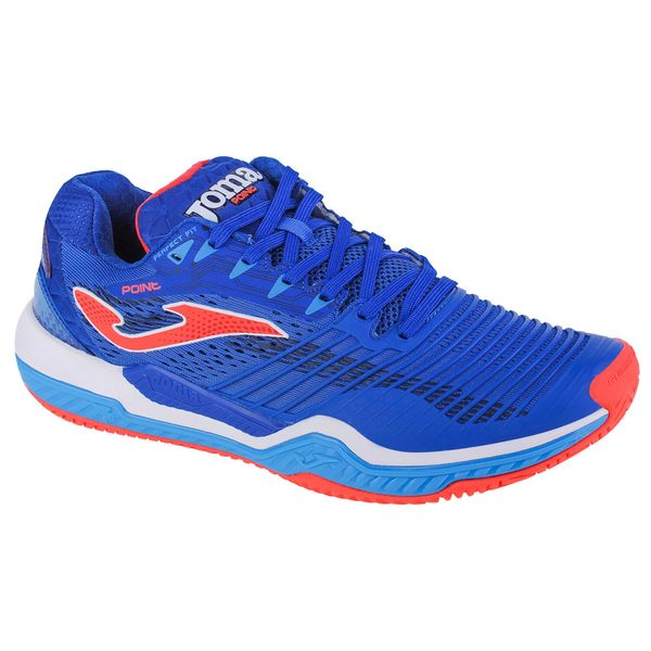 Buty siatkarskie męskie Joma Tpoint 2204. Niebieskie buty sportowe męskie Joma, z materiału, bez zapięcia, tenisowe. Za 229.99 zł.