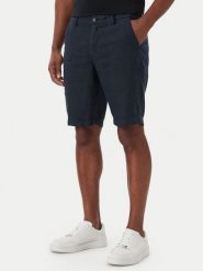 KARL LAGERFELD Szorty materiałowe 265320 562818 Granatowy Regular Fit. Niebieskie szorty męskie KARL LAGERFELD, m, bez wzorów, ze lnu. Za 383.99 zł.