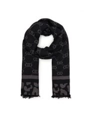Liu Jo Szalik Stola Jacquard Mon 2F5040 T0300 Czarny. Czarne rękawiczki damskie Liu Jo, bez wzorów, z materiału. Za 269.99 zł.