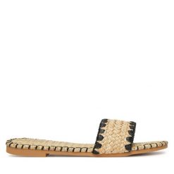 Klapki DeeZee. Brązowe klapki damskie DeeZee, bez wzorów, bez obcasa. Za 62.99 zł.