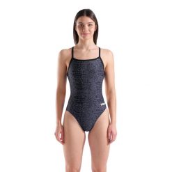 Strój Kąpielowy Dziewczęcy Arena Snakeskin Swimsuit Challengeback. Czarne stroje kąpielowe dla dziewczynek Arena, bez wzorów. Za 259.00 zł.