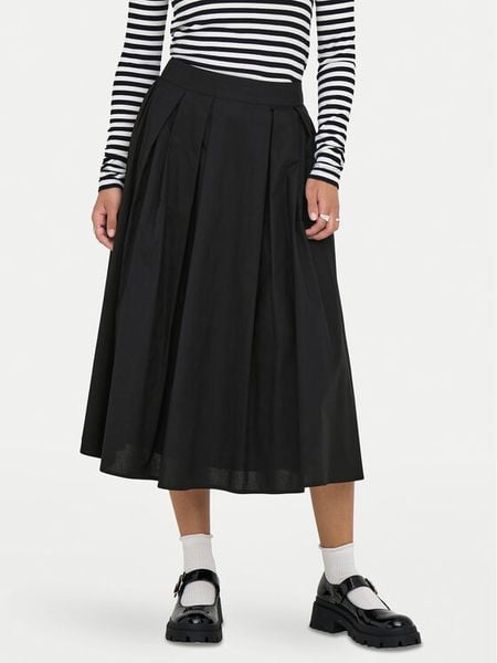 ONLY Spódnica trapezowa Maila 15369555 Czarny Regular Fit. Czarne spódnice damskie Only, m, bez wzorów, z bawełny, trapezowe. Za 127.99 zł.