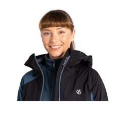 Kurtka Wodoodporna Damska Traversing. Czarne kurtki damskie Dare 2b, s, bez wzorów, z materiału, z kapturem. Za 188.99 zł.