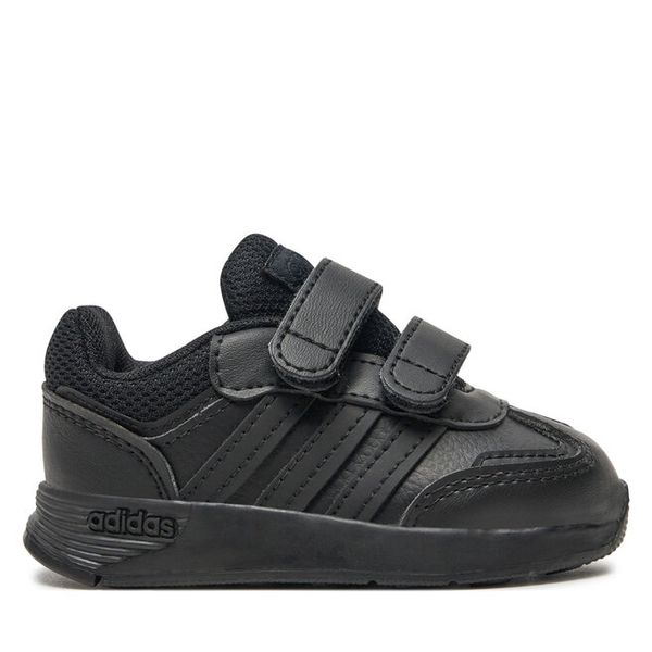 Sneakersy adidas. Czarne trampki i tenisówki chłopięce Adidas, bez wzorów, bez zapięcia. Za 109.99 zł.