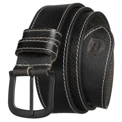 Pasek męski skórzany czarnym kolorze z klasyczną klamrą Peterson PTN LTE-2727-BLACK. Czarne paski damskie Peterson, bez wzorów, klasyczne. Za 59.99 zł.