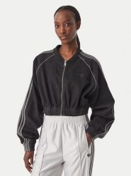 Adidas Bluza Sst Denim Tracktop KS9216 Czarny Regular Fit. Czarne bluzy damskie Adidas, s, bez wzorów, z bawełny, bez kaptura. Za 399.99 zł.