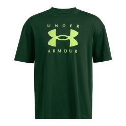 Koszulka męska Under Armour HW OS Branded. Zielone koszulki sportowe męskie Under Armour, m, bez wzorów, bez kołnierzyka, bez ramiączek, na fitness i siłownię. Za 129.99 zł.