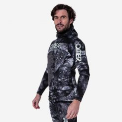 Kurtka do łowiectwa podwodnego Omer Blackstone z neoprenu 5 mm. Kurtki męskie OMER, s, bez wzorów, z materiału, bez kaptura. Za 499.99 zł.