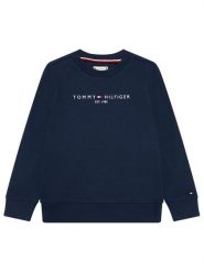 Tommy Hilfiger Bluza Essential Sweatshirt KS0KS00212 Granatowy Regular Fit. Niebieskie bluzy dla chłopców Tommy Hilfiger, bez wzorów, z bawełny, bez ramiączek, bez kaptura. Za 179.99 zł.
