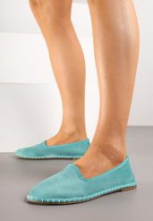 Niebieskie Espadryle Balerinki z Ozdobnymi Przeszyciami Firavione. Niebieskie espadryle damskie Born2be, na lato, bez wzorów, klasyczne, bez obcasa, bez zapięcia. Za 44.99 zł.