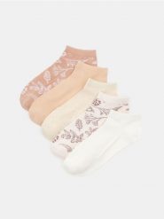 Prążkowane skarpetki 5 pack - wielobarwny. Skarpety damskie Sinsay, bez wzorów, prążkowane. Za 17.99 zł.