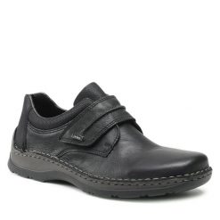 Półbuty Rieker. Czarne półbuty na co dzień męskie Rieker, bez zapięcia. Za 219.99 zł.